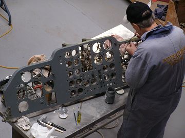 G-AVNE instrument being painted after anti-corrosion treatment