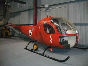Bell 47H-1, OO-SHW, on display at The Helicopter Museum
