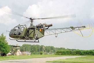 Belgian Alouette II SA 318C, A-41, at Brasschaat in 1999.