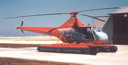 Westland Widgeon, G-AOZE  at Das Island Heliport in 1958