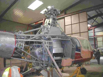 Widgeon G-AOZE with fuselage panels removed
