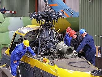 Main Gearbox was Bolted onto The Deck