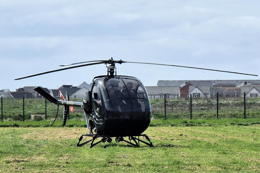 Schweizer 269C G-OSLO at The Helicopter Museum