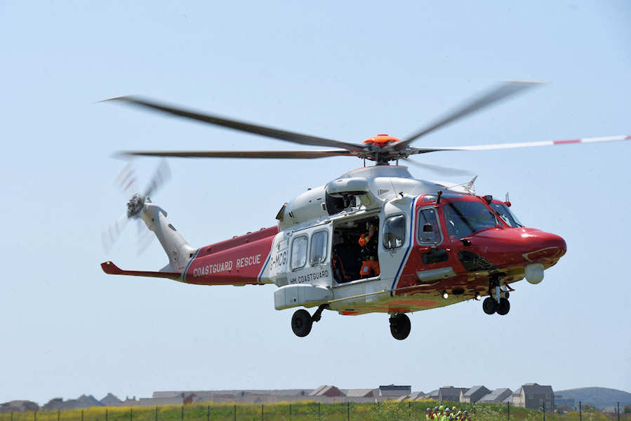 AW 189 Helicopter G-MCGX at The Helicopter Museum