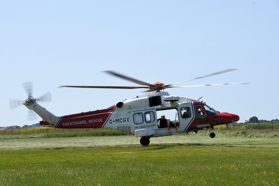 AW 189 Helicopter G-MCGX at The Helicopter Museum