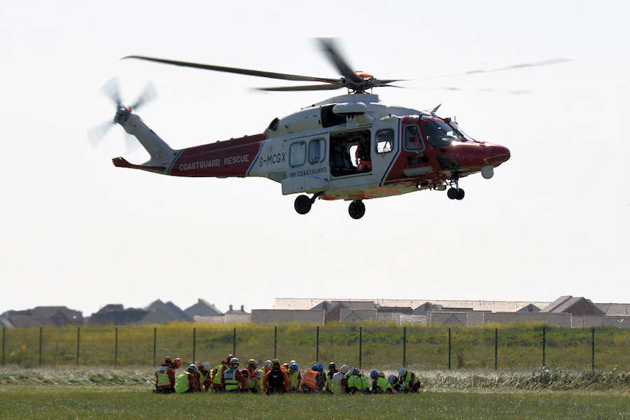 AW 189 Helicopter G-MCGX at The Helicopter Museum