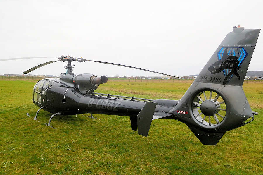 Gazelle G-CBGZ at The Helicopter Museum