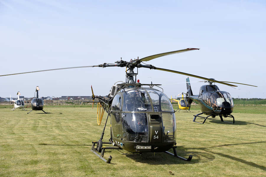Guimbal Cabr helicopters at The Helicopter Museum