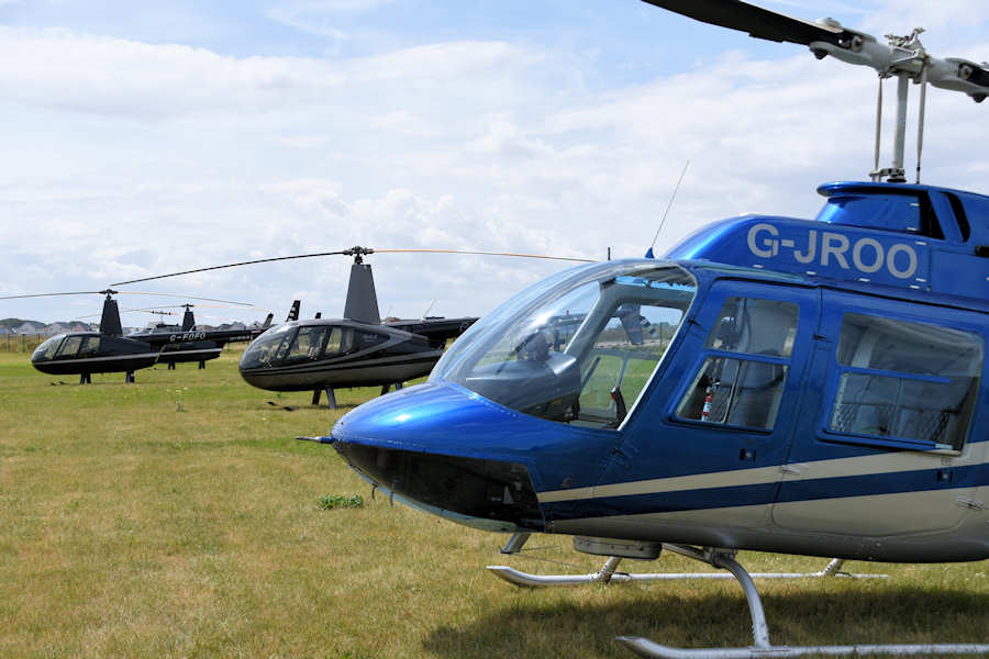 Jetranger Helicopters G-JROO and G-REMH at The Helicopter Museum