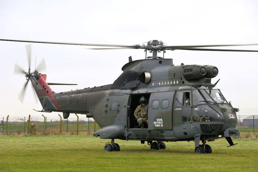 Puma helicopter visits The Helicopter Museum