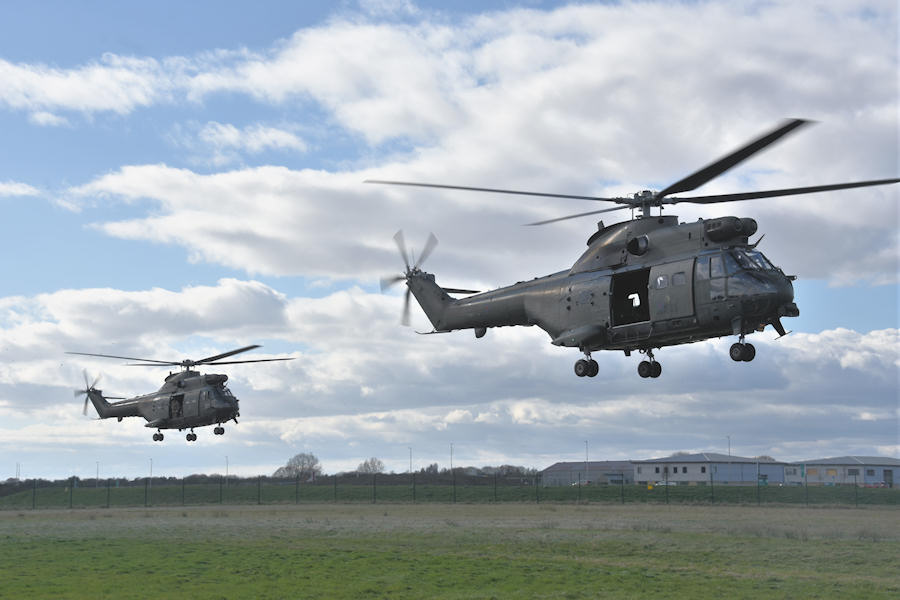 Puma ZA939 and Puma ZJ954 at The Helicopter Museum