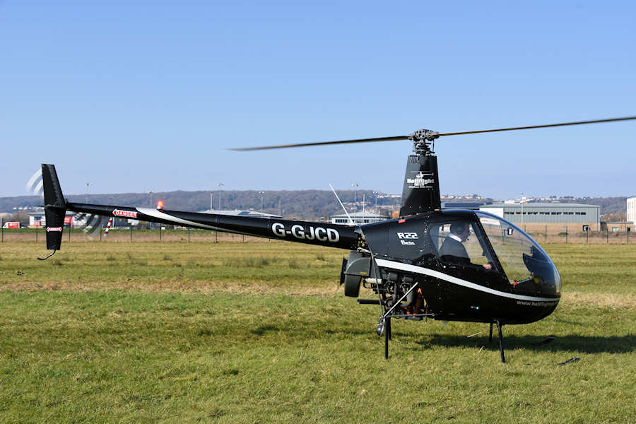 R22  G-GJCD at The Helicopter Museum
