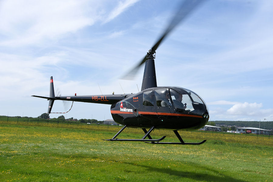 R44 Helicopter HB-ZLL at The Helicopter Museum