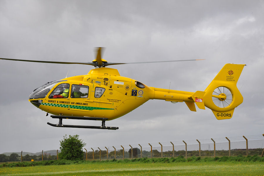 Air Ambulance EC135 Helicopter at The Helicopter Museum