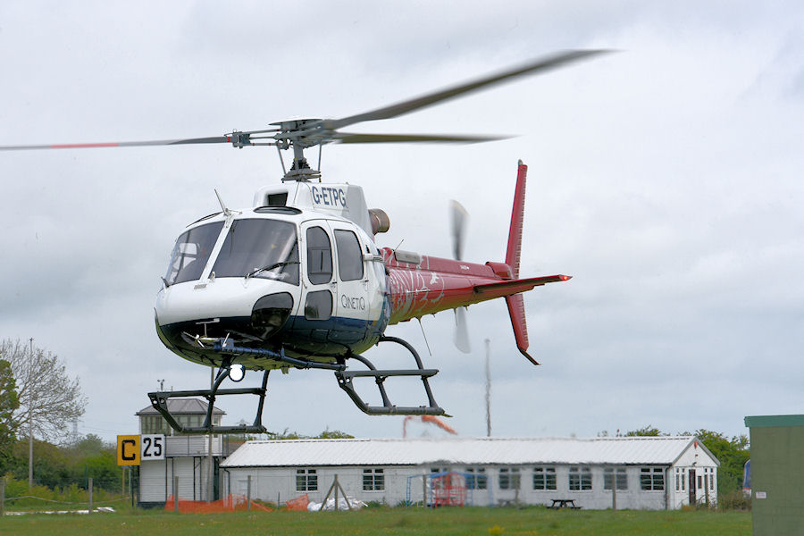 Squirrel helicopter G-ETPG training at The Helicopter Museum