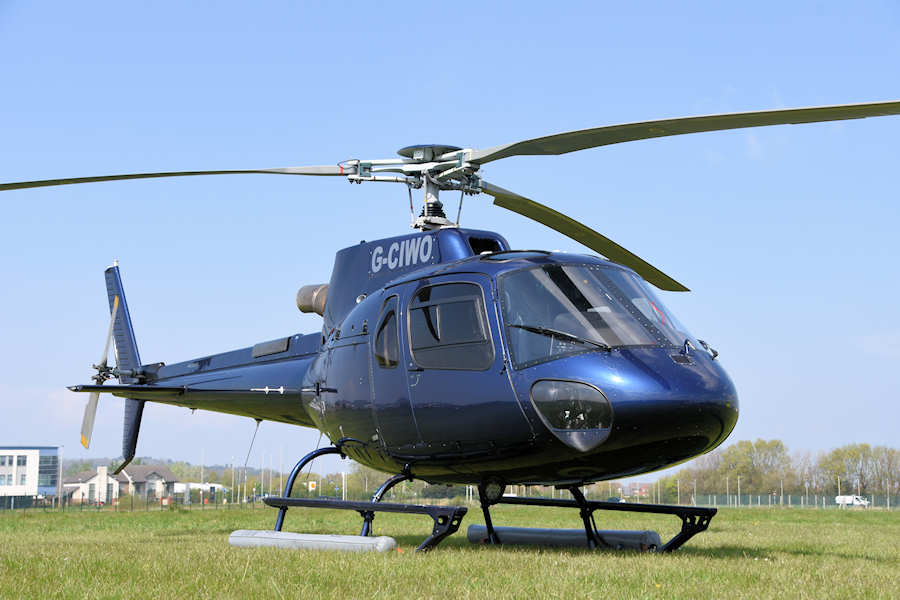 Squirrel helicopter G-CIWO at The Helicopter Museum